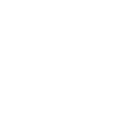 White outline icon of a gear with a checkmark on a black background.