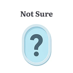 Question mark icon inside an oval frame for an undecided pool shape option.